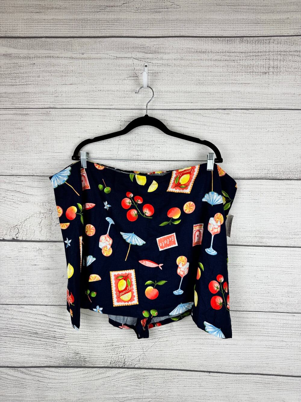 Old Navy Plus Size Navy Summer Printed Linen Blend Skort Size 3X